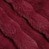 vidaXL Faux Kanin Pels T&aelig;ppe Bordeaux R&oslash;d 130 x 150 cm Polyester