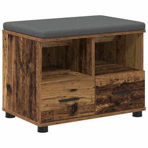 vidaXL Hallb&aelig;nk Gammelt tr&aelig; 60 x 38 x 46 cm Kunstigt tr&aelig; og stof