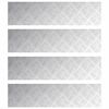 vidaXL Trappe Tread 4 stk. 100 x 25 cm S&oslash;lv Aluminium Rektangul&aelig;r