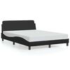 vidaXL sengeramme Dover 137x190 cm kunstl&aelig;der sort