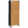 vidaXL Highboard med skuffe Sort eg 69,5 x 34 x 180 cm Konstrueret tr&aelig;