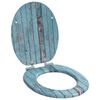 vidaXL Bl&oslash;dt lukket toiletbr&aelig;t Bl&aring; 44 x 38 cm MDF plade