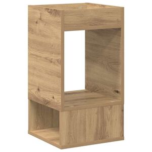 vidaXL Endebord Artisan Egetr&aelig; 30 x 30 x 56 cm Konstrueret tr&aelig;