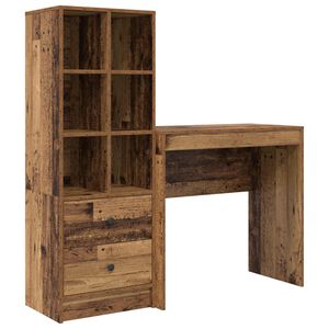 vidaXL Bord Gammelt tr&aelig; 125,5 x 40 x 127 cm 2 stk.