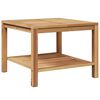 vidaXL Sofabord med opbevaring Brun 60 x 60 x 45 cm Massiv Teaktr&aelig;