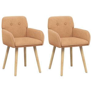 vidaXL Spisestole 2 stk. Boucl&eacute; Beige 59 x 57 x 85 cm