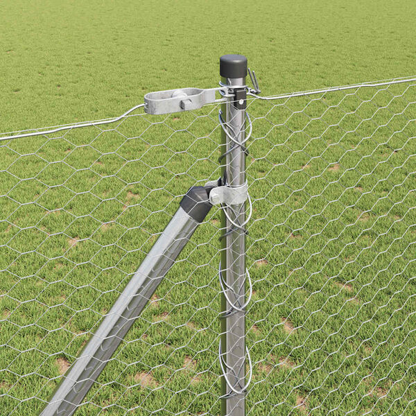 vidaXL Hegnsp&aelig;l S&oslash;lv 10 x 1,4 m (25 mm net) St&aring;l