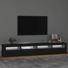 vidaXL tv-skab med LED-lys 240x35x40 cm sort