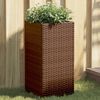 vidaXL plantekasse 30x30x60 cm polyrattan brun