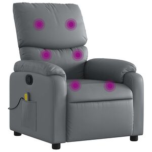 vidaXL massagestol gr&aring; kunstl&aelig;der