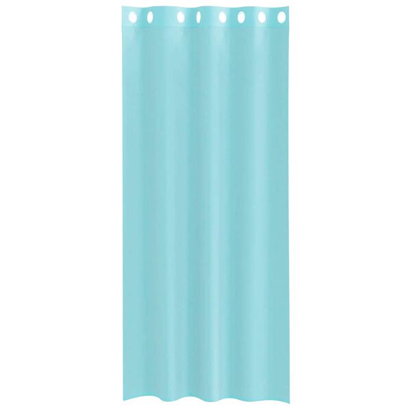 vidaXL voile-gardiner med &oslash;skner 2 stk. turkis