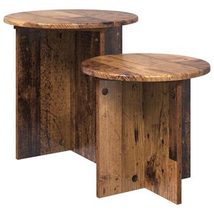 vidaXL Sidebordss&aelig;t 2 stk. Gammelt tr&aelig; &Oslash; 45 x 45 cm Konstrueret tr&aelig;