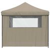 vidaXL Party Tent Gr&aring;brun 292 x 292 x 315 cm Oxford stof
