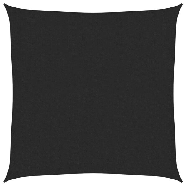 vidaXL solsejl 3,6x3,6 m 160 g/m&sup2; HDPE sort