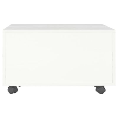 vidaXL sofabord 60x60x35 cm spånplade hvid højglans