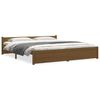 vidaXL sengeramme 200x200 cm massivt tr&aelig; gyldenbrun