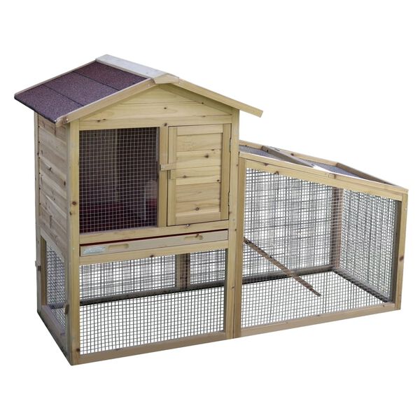 Kerbl gnaverbur Freetime 140x65x100 cm tr&aelig; glaseret