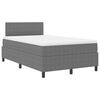 vidaXL LED Box Spring Bed Lys Gr&aring; og Hvid 120 x 190 cm Velourstof