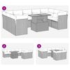 vidaXL sofas&aelig;t til haven 10 dele med hynder polyrattan beige