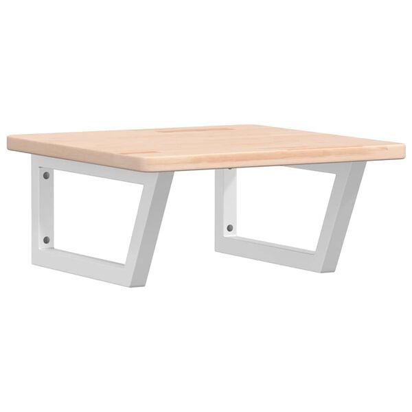 vidaXL badev&aelig;relseshylde st&aring;l og massivt egetr&aelig;