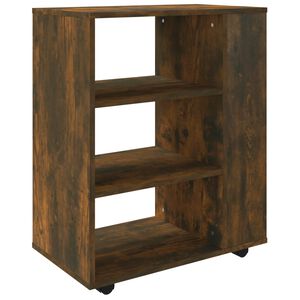 vidaXL rullebord 60x35x75 cm konstrueret tr&aelig; r&oslash;get egetr&aelig;sfarve