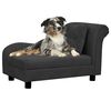 vidaXL hundesofa med pude 83x44x44 cm plys sort