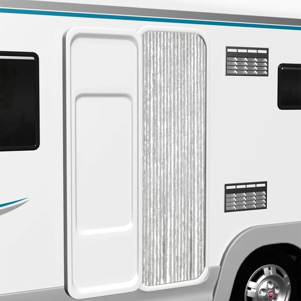 vidaXL flueforhæng 56x185 cm chenille grå