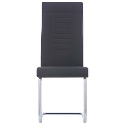 vidaXL spisebordsstole med cantilever 2 stk. stof sort