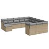 vidaXL sofas&aelig;t til haven 12 dele med hynder polyrattan beige