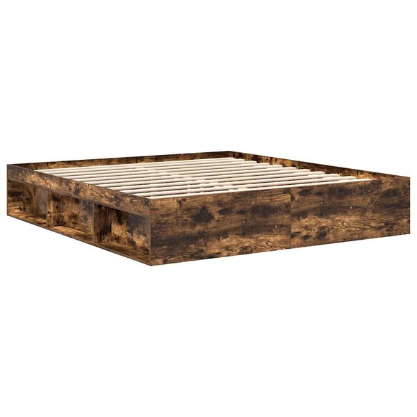 vidaXL sengeramme 180x200 cm r&oslash;get egetr&aelig;sfarve