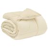 vidaXL Vinter dyne Quilting Creme 135 x 200 cm Mikrofiber