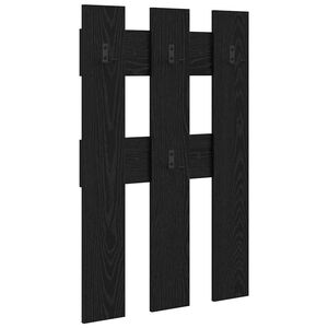 vidaXL V&aelig;gmonteret Jakkeholder Sort eg 65 x 3 x 100 cm Konstrueret tr&aelig;