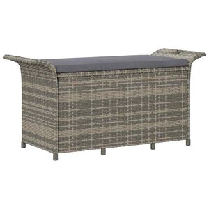 vidaXL haveb&aelig;nk med hynde 116x46x57 cm polyrattan gr&aring;