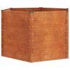 vidaXL h&oslash;jbed 129x129x77 cm cortenst&aring;l rustfarvet
