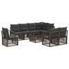 vidaXL Havesofa S&aelig;t 9 stk. Gr&aring; polyrattan