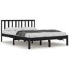 vidaXL sengeramme 140x190 cm massivt fyrretr&aelig; sort