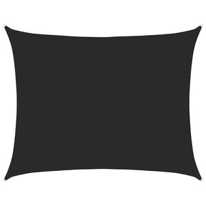 vidaXL solsejl 160 g/m&sup2; 6x8 m rektangul&aelig;rt HDPE sort
