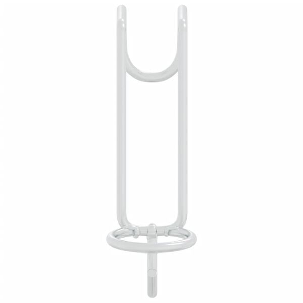 vidaXL spandkrog transportabel galvaniseret st&aring;l s&oslash;lvfarvet