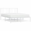 vidaXL sengeramme med sengegavl 140x190 cm metal hvid