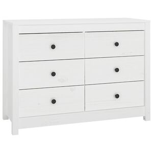 vidaXL kommode 100x40x72 cm massivt fyrretr&aelig; hvid