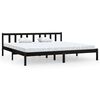 vidaXL sengeramme 180x200 cm Super King massivt fyrretr&aelig; gr&aring;