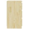 vidaXL sengebord 60x36x64 cm massivt fyrretræ