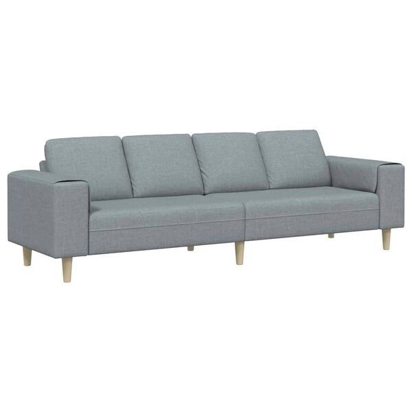 vidaXL Sofa Sæt Lysegrå Stof