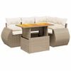 vidaXL sofas&aelig;t til haven 5 dele med hynder polyrattan beige