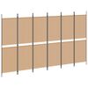 vidaXL 6-Paneler Rumdeler Beige 300 x 180 cm Stof