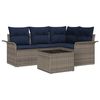 vidaXL Havesofa S&aelig;t 5 stk. Gr&aring; polyrattan