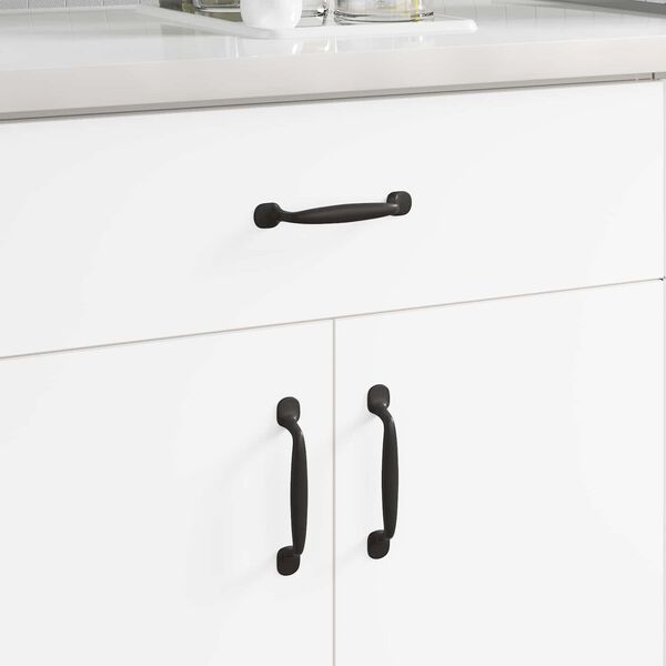 vidaXL M&oslash;bel H&aring;ndtag 2 pcs Sort 130 x 19,4 x 22,3 mm Aluminium