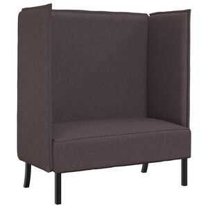vidaXL H&oslash;j ryg sofa 101cm M&oslash;rkebrun Stof