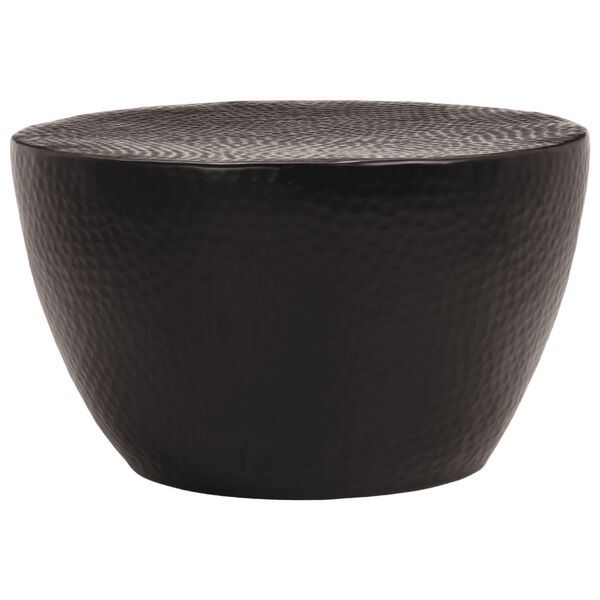 vidaXL sofabord &Oslash;50x30 cm hamret aluminium sort