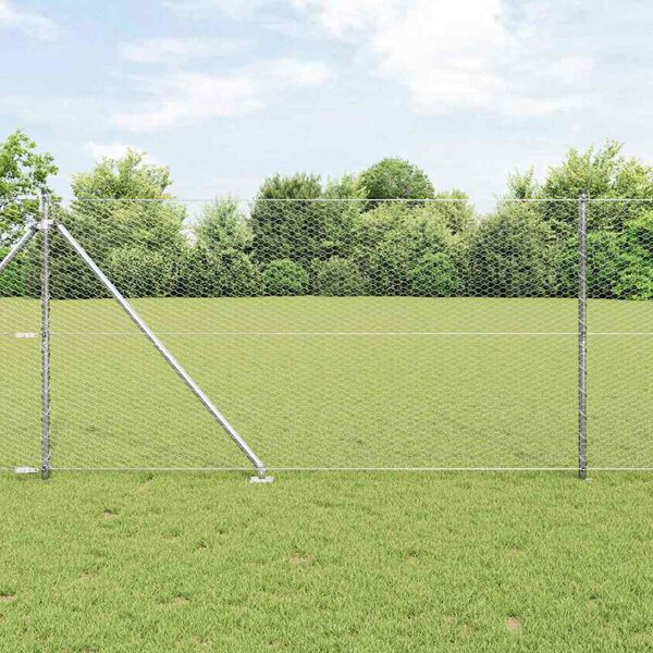 vidaXL Hegnsp&aelig;l S&oslash;lv 10 x 1,4 m (25 mm net) St&aring;l